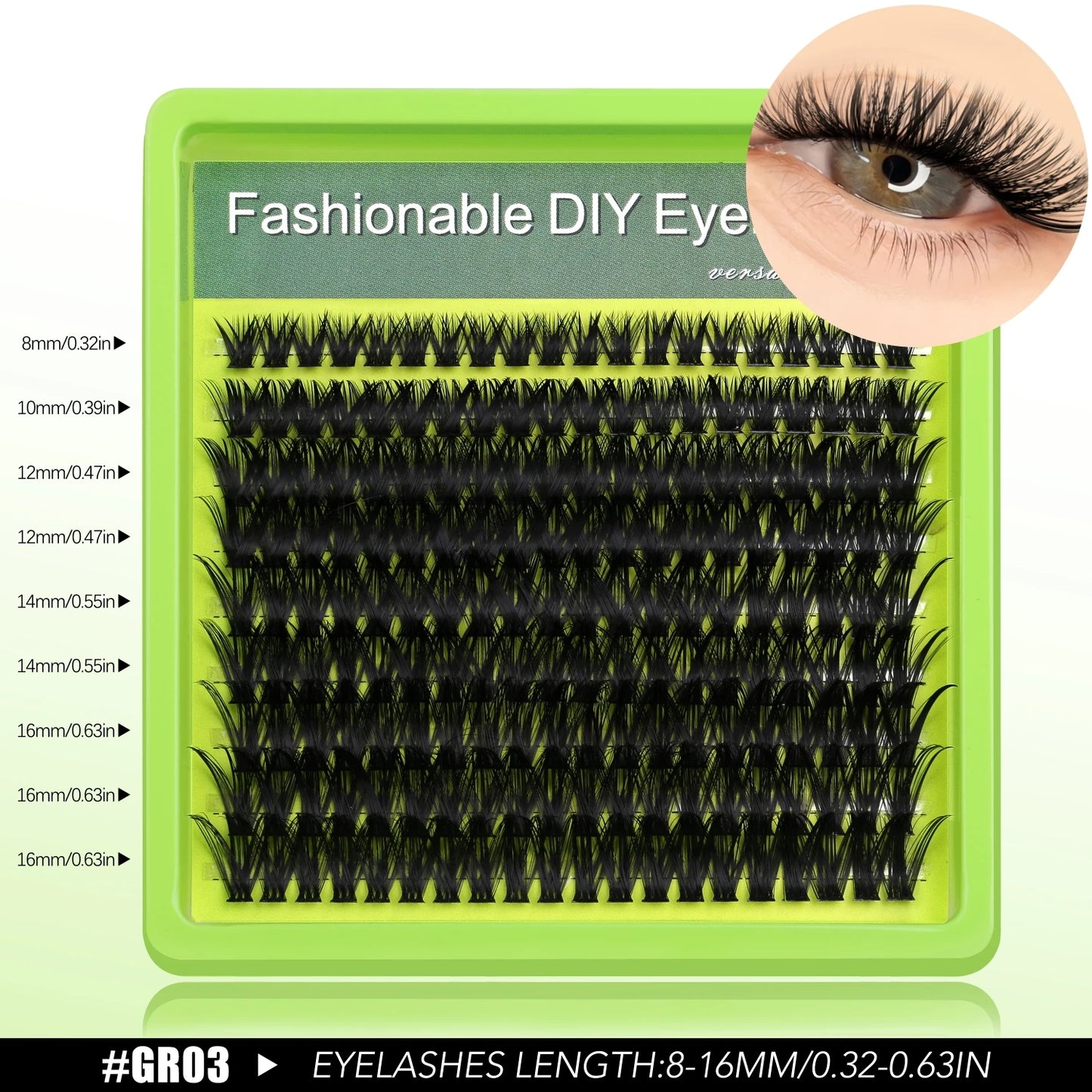 VELTRINAY Natural Lash Clusters Wispy Eyelash Clusters C Curl Individual Lashes Mix Length Natural Look Eyelashes Clusters