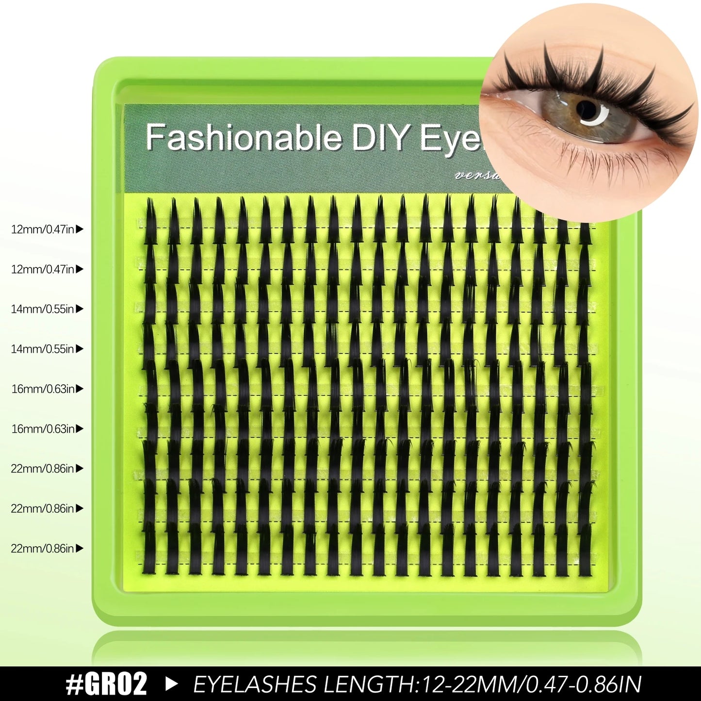 VELTRINAY Natural Lash Clusters Wispy Eyelash Clusters C Curl Individual Lashes Mix Length Natural Look Eyelashes Clusters