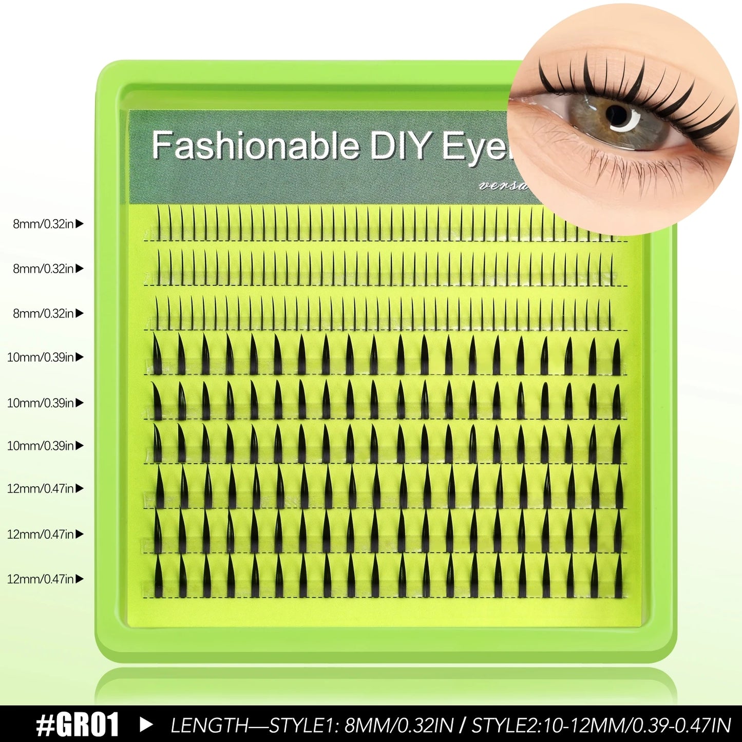 VELTRINAY Natural Lash Clusters Wispy Eyelash Clusters C Curl Individual Lashes Mix Length Natural Look Eyelashes Clusters