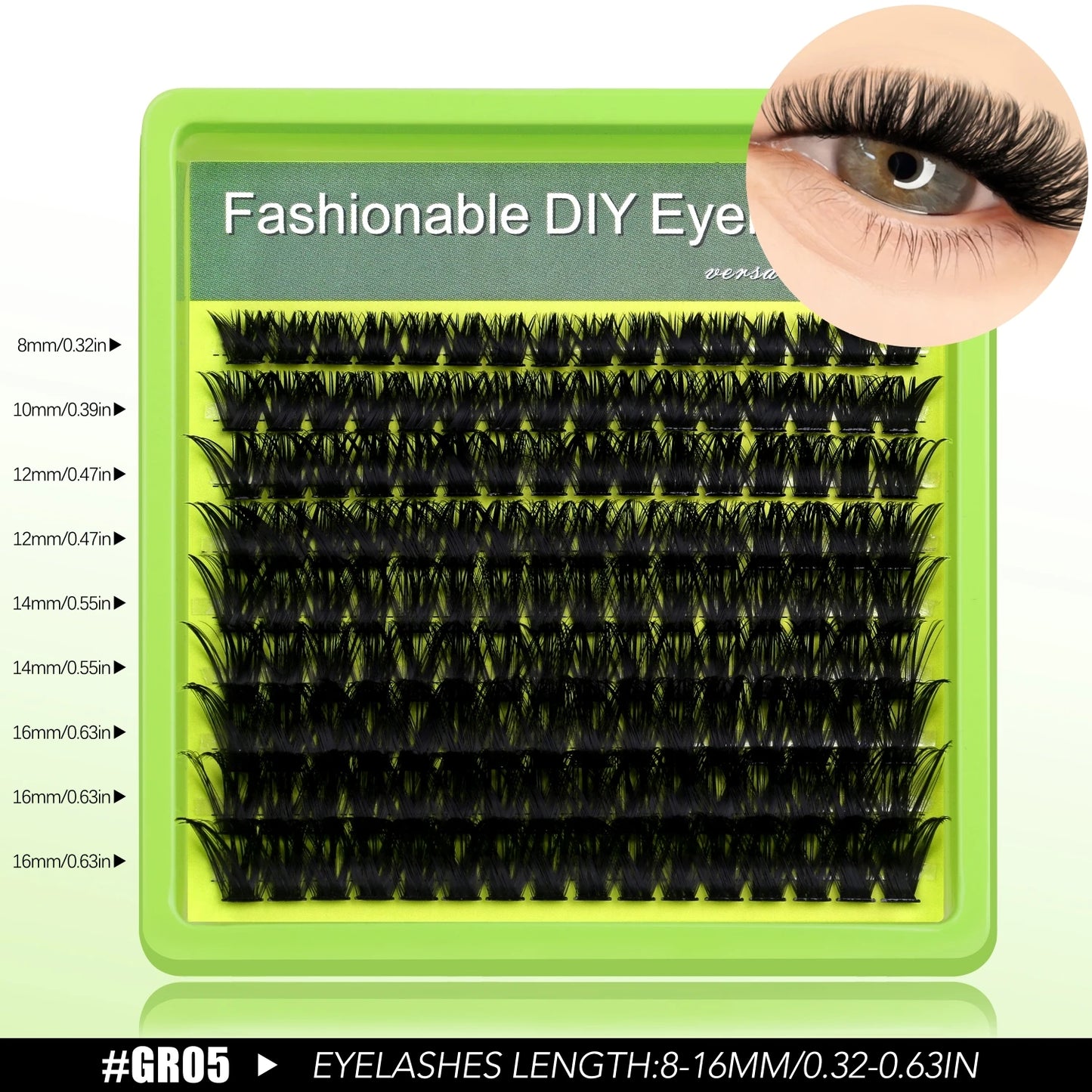 VELTRINAY Natural Lash Clusters Wispy Eyelash Clusters C Curl Individual Lashes Mix Length Natural Look Eyelashes Clusters